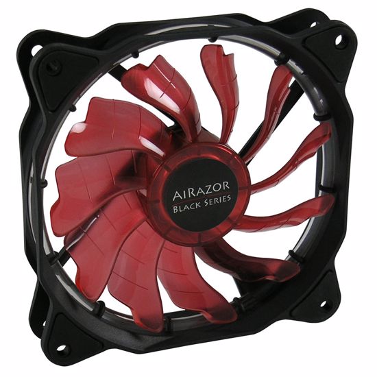 Fotografija izdelka LC-POWER AirRazor LC-CF-120-TUBE-R rdeč LED 120mm ventilator