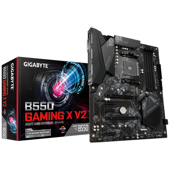Fotografija izdelka GIGABYTE B550 GAMING X V2, DDR4, SATA3, USB3.2Gen2, HDMI, AM4 ATX