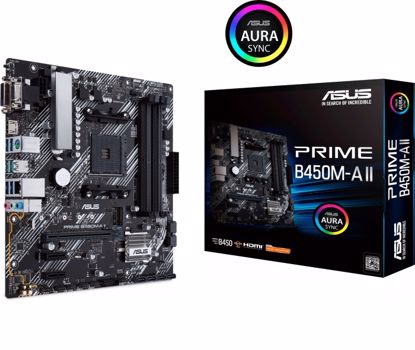 Fotografija izdelka ASUS PRIME B450M-A II, DDR4, SATA3, USB3.2Gen2, HDMI, AM4 mATX