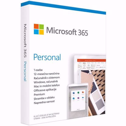 Fotografija izdelka Microsoft Office 365 Personal SLO 32/64bit Enoletna naročnina