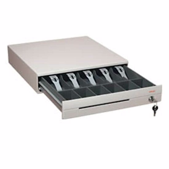 Fotografija izdelka Blagajniški predalnik za denar Posiflex CR-4000 bele barve