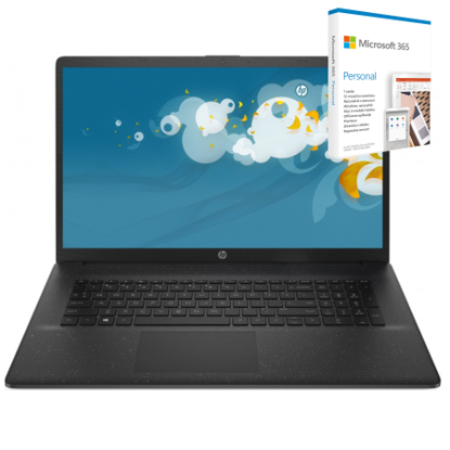 Fotografija izdelka HP 17 Intel® Gold 7505U / 8GB / SSD 256GB NVMe / 17.3" HD+ / W11 + darilo: Microsoft Office 365 Personal
