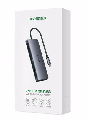 Fotografija izdelka Ugreen Type C Multifunkcijski USB hub siv - box