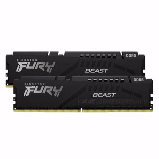 Fotografija izdelka KINGSTON Fury Beast Black 16GB (2x8GB) 5200MT/s DDR5 CL40 EXPO (KF552C36BBEK2-16) ram pomnilnik