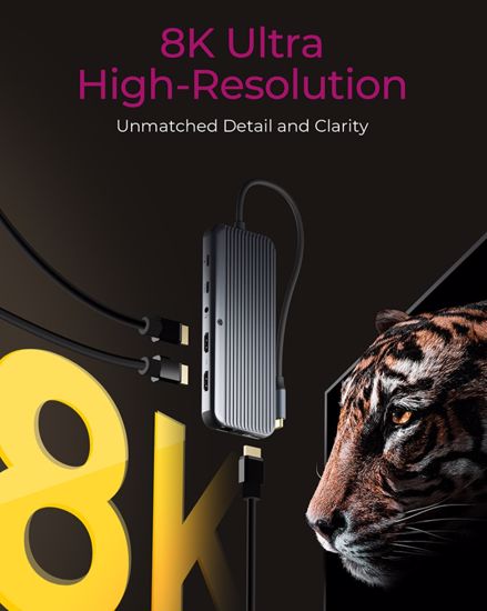 Fotografija izdelka Icybox IB-DK4060-CPD priključna postaja s trojnim video izhodom