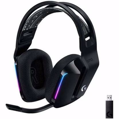 Fotografija izdelka LOGITECH G733 LIGHTSPEED Wireless RGB Gaming z mikrofonom črne slušalke