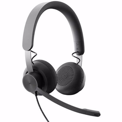 Fotografija izdelka LOGITECH ZONE WIRED UC USB črne slušalke z mikrofonom