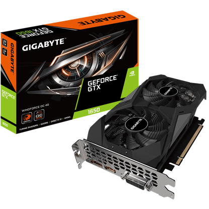 Fotografija izdelka Grafična kartica GIGABYTE GeForce GTX 1650 D6 WINDFORCE OC 4G, 4GB GDDR6, PCI-E 3.0