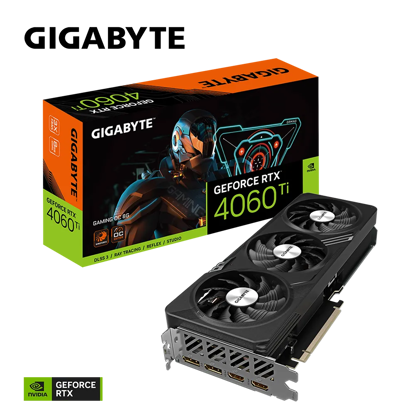 Fotografija izdelka Grafična kartica GIGABYTE GeForce RTX 4060 Ti Gaming OC 8G, 8GB GDDR6, PCI-E 4.0