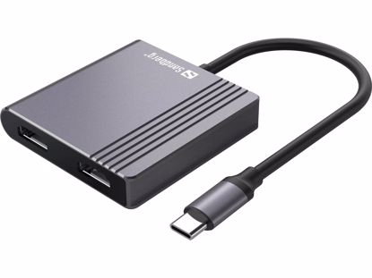 Fotografija izdelka Sandberg USB-C 2xHDMI + USB + Power Delivery priklopna postaja za 2 monitorja