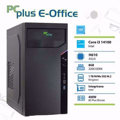 Fotografija izdelka PCplus e-Office i3-14100 16GB 1TB NVMe SSD W11