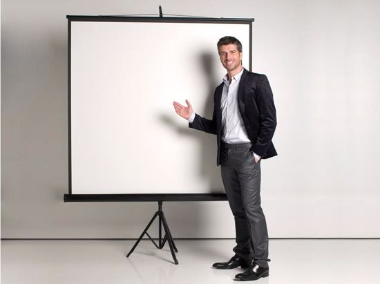 Fotografija izdelka Bi-Office Projekcijsko platno stojalo 180 x 180 cm