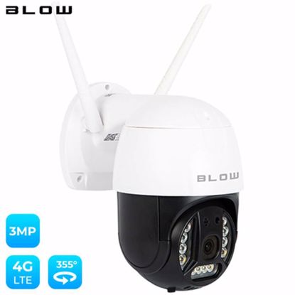 Fotografija izdelka IP kamera BLOW H-343, 4G-LTE, PTZ vrtljiva, Super HD 3MP, IR nočno snemanje, senzor gibanja, aplikacija, bela