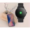 Fotografija izdelka Pametna ura FOREVER ForeVive 2 Slim SB-325, 1.22" zaslon, Bluetooth, Android + iOS, baterija, aplikacija, IP68, merjenje aktivnosti, analiza spanca, športni načini, črna