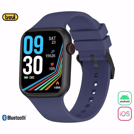 Fotografija izdelka TREVI T-FIT 200 CALL pametna ura, 1.91" zaslon, Bluetooth, Android + iOS, baterija, IP67, klicanje, kisik / pritisk / aktivnost, analiza spanca, športni načini, modra (Marine Blue)