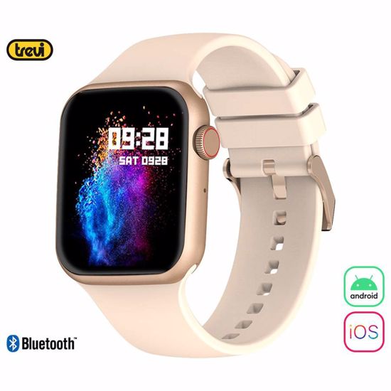 Fotografija izdelka TREVI T-FIT 200 CALL pametna ura, 1.91" zaslon, Bluetooth, Android + iOS, baterija, IP67, klicanje, kisik / pritisk / aktivnost, analiza spanca, športni načini, roza zlata (Pink Rose)