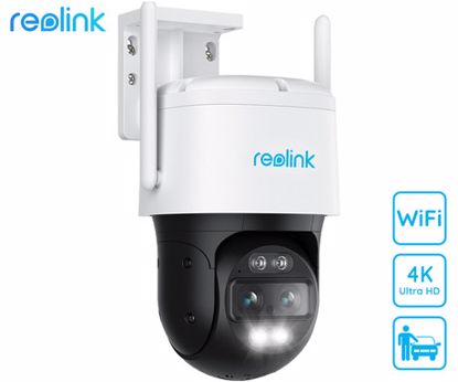 Fotografija izdelka Reolink TrackMix W760 IP kamera, WiFi, dva objektiva, 4K Ultra HD, vrtenje in nagibanje, IR nočno snemanje, LED reflektorji, aplikacija, vodoodporna, dvosmerna komunikacija, bela