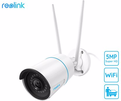 Fotografija izdelka Reolink W320 IP kamera, 5MP Super HD, dvopasovni WiFi, nočno snemanje, IR LED diode, vodoodporna, aplikacija, mikrofon, 80° kot snemanja, bela