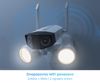 Fotografija izdelka Reolink FLOODLIGHT F750W IP kamera, dva objektiva, 4K 8MP Ultra HD, WiFi, 180° snemalni kot, IR nočno snemanje, LED reflektorji, aplikacija, IP66 vodoodpornost, dvosmerna komunikacija, bela
