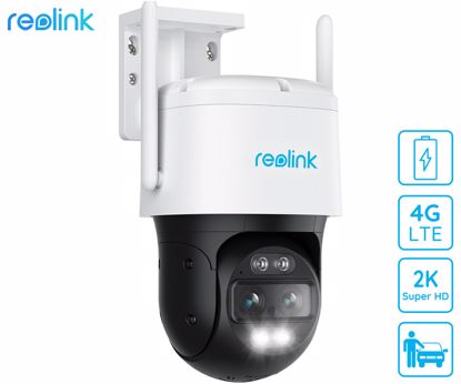 Fotografija izdelka Reolink TrackMix G765 IP kamera, dva objektiva, 2K 4MP Super HD, vrtenje in nagibanje, IR nočno snemanje, LED reflektor, aplikacija, vodoodpornost, dvosmerna komunikacija, bela