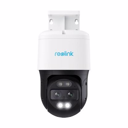 Fotografija izdelka Reolink TRACKMIX P760 IP kamera, 4K 8MP Ultra HD, PoE, vrtenje in nagibanje, dva objektiva, barvno nočno snemanje, LED reflektorji, aplikacija, IP65 vodoodpornost, dvosmerna komunikacija, bela