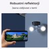 Fotografija izdelka Reolink FLOODLIGHT F750P IP kamera, 4K 8MP Ultra HD, PoE, 180° snemalni kot, dva objektiva, barvno nočno snemanje, LED reflektorji, aplikacija, IP66 vodoodpornost, dvosmerna komunikacija, bela
