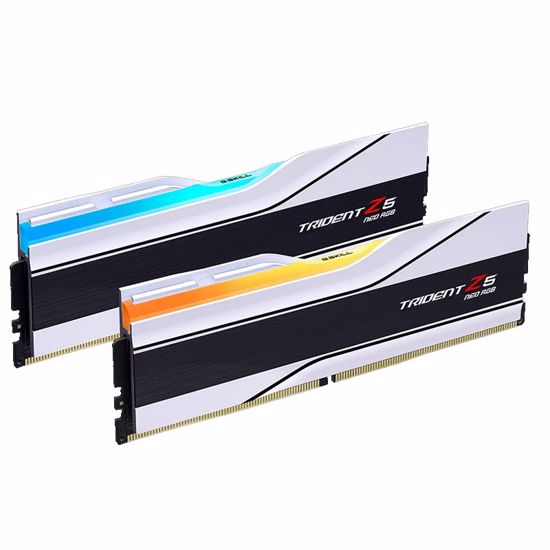 Fotografija izdelka G.SKILL Trident Z5 Neo RGB 64GB (2x32GB) 6000MT/s DDR5 CL30 RGB F5-6000J3036G32GX2-TZ5NRW beli ram pomnilnik