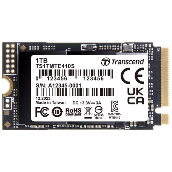 Fotografija izdelka TRANSCEND 410S 1TB PCIe 4.0 M.2 2242 (TS1TMTE410S) SSD