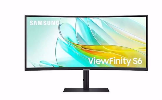 Fotografija izdelka Monitor Samsung 34" S65UC ViewFinity S6 ukrivljen, VA, 3440x1440, HDMI, DP,USB-C, LAN, zvočnik