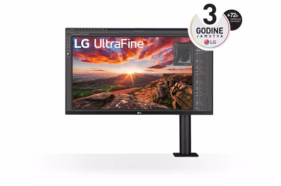 Fotografija izdelka Monitor LG 31,5 32UN880K-B UltraFine Ergo, IPS, 3840x2160, 2x HDMI, DP, USB-C