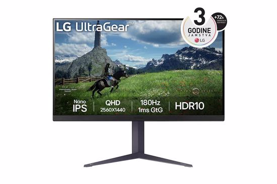 Fotografija izdelka Monitor LG 31,5 32GS85Q-B UltraGear, IPS, 2560x1440, 2x HDMI, DP, USB, 180Hz