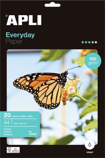 Fotografija izdelka Apli Foto papir A4 Everyday 180g 20 listov