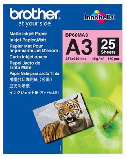 Fotografija izdelka Brother Foto papir mat A3, 25 listov, 145g/m2 Inkjet