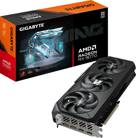 Fotografija izdelka Grafična kartica GIGABYTE Radeon RX 9070 GAMING OC 16G, 16GB GDDR6, PCI-E 5.0