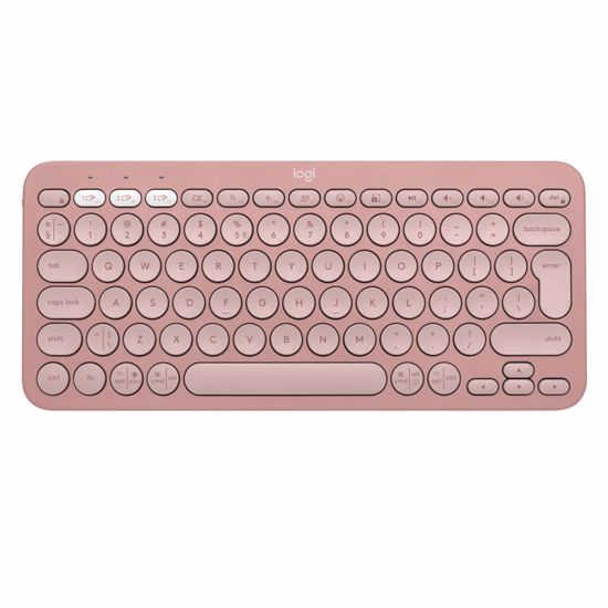 Fotografija izdelka LOGITECH PEBBLE KEYS 2 K380s Bluetooth rose tipkovnica