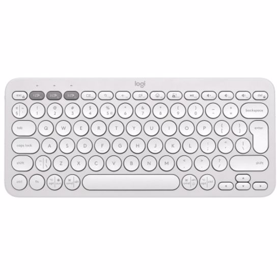 Fotografija izdelka LOGITECH PEBBLE KEYS 2 K380s Bluetooth bela tipkovnica