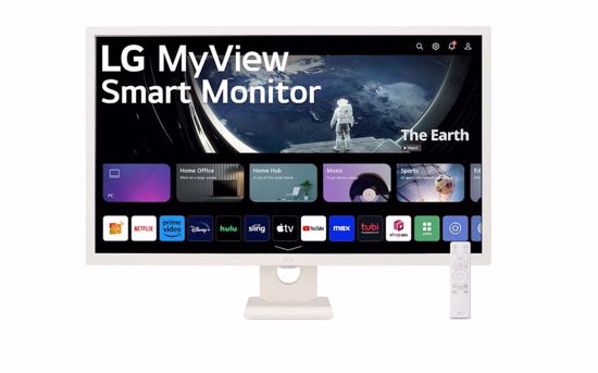 Fotografija izdelka Monitor LG 31,5" 32SR50F-W Smart, IPS, 1920x1080, 2x HDMI, bel, zvočnik