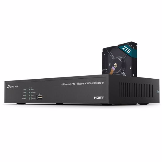 Fotografija izdelka TP-LINK VIGI NVR1004H-4P-2TB 4-kanalni PoE+ 2TB disk video snemalnik