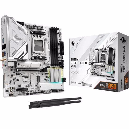 Fotografija izdelka ASROCK B850M Steel Legend WiFi AM5 4xDDR5 mATX osnovna plošča