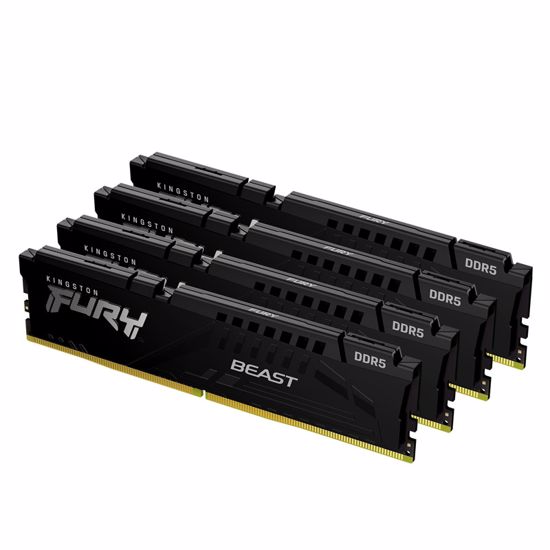 Fotografija izdelka KINGSTON Fury Beast 128GB (4x32GB) 5600MT/s DDR5 CL40 XMP KF556C40BBK4-128 ram pomnilnik