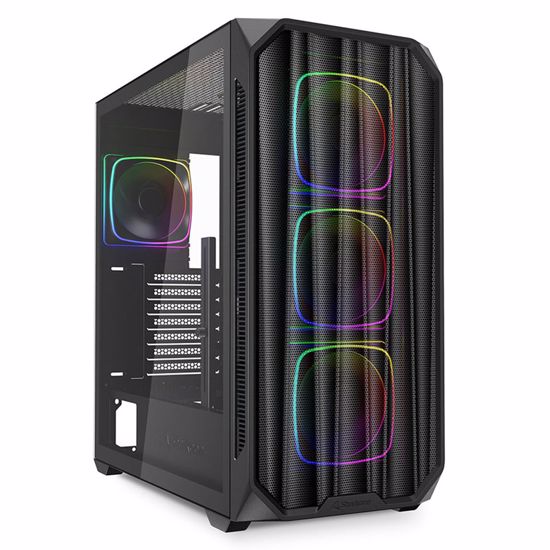 Fotografija izdelka SHARKOON AK5M RGB midiATX okno črno ohišje