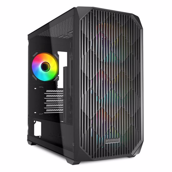 Fotografija izdelka SHARKOON MK3 RGB microATX okno črno ohišje