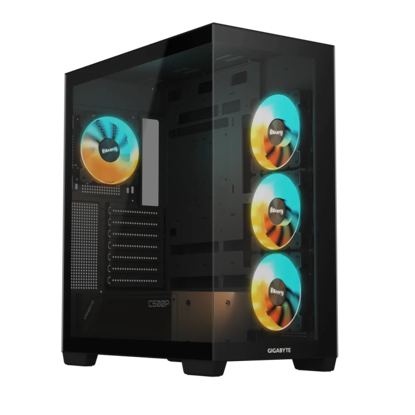 Fotografija izdelka Gigabyte C500 PANORAMIC STEALTH ICE USB-C USB 3.2 Gen2 ATX ARGB osvetljeno ohišje, črno