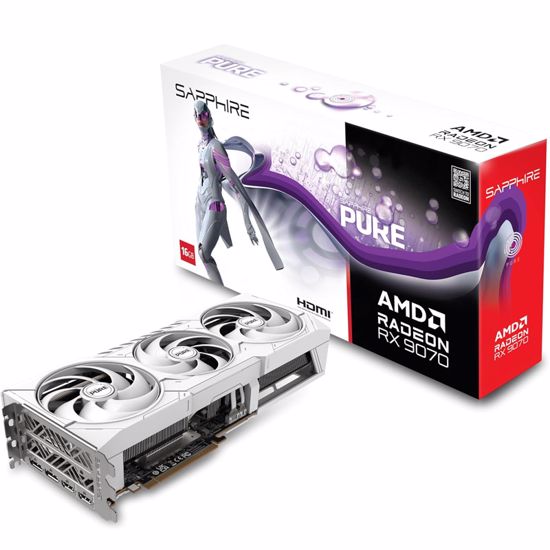 Fotografija izdelka SAPPHIRE PURE Radeon RX 9070 16GB GDDR6 ARGB gaming grafična kartica