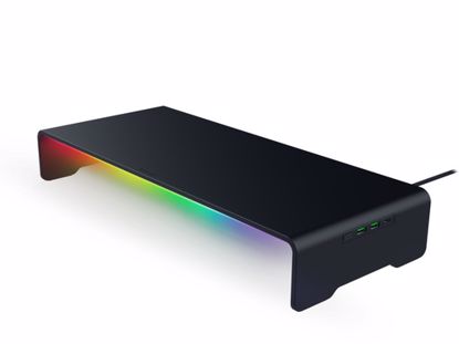 Fotografija izdelka Stojalo za monitor Razer Monitor Stand Chroma, z USB hubom s 4 vhodi, RGB, HDMI, USB-C