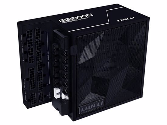 Fotografija izdelka Napajalnik ATX Lian Li EDGE 1200W, 80 PLUS Gold, 12VHPWR, HUB, Modularni, črn