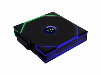 Fotografija izdelka Ventilator za ohišje Lian Li UNI FAN TL Wireless LCD 120 ARGB PWM 120mm, črn