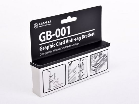 Fotografija izdelka Nosilec Lian Li GB-001X Anti-Sag Bracket za grafično kartico, črn