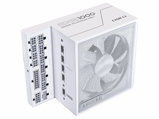 Fotografija izdelka Napajalnik ATX Lian Li EDGE 1000W, 80 PLUS Platinum, 12VHPWR, Modularni, bel
