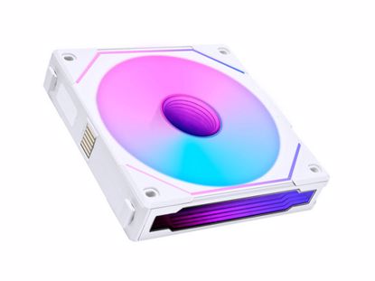 Fotografija izdelka Ventilator za ohišje Lian Li UNI FAN SL-INF 120 Reverse Blade, ARGB, PWM, 120mm, bel
